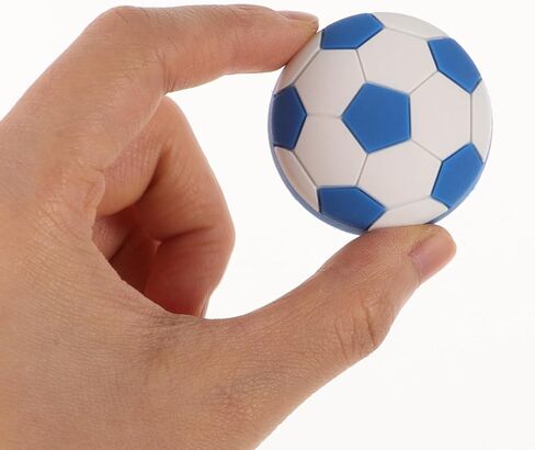 4pcs Cartoon Silicone Drawer Knobs Room Furniture Pulls Soccer Blue White Round Cabinet Handles Friendly Soft Grip for Wardrobe Drawers in Kuwait