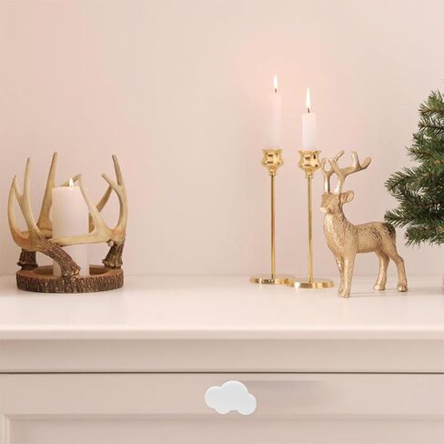 6 قطع من مقابض الخزانة ذات السحابة البيضاء الكرتونية الناعمة من المطاط اللطيف لأدراج الغرفة وأبواب الخزانة، مقابض ديكور ذاتية اللصق in Kuwait