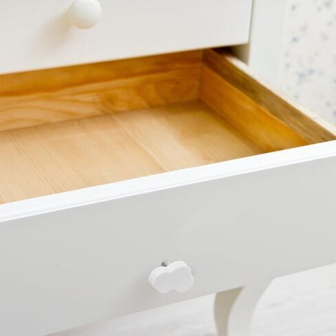 6 قطع من مقابض الخزانة ذات السحابة البيضاء الكرتونية الناعمة من المطاط اللطيف لأدراج الغرفة وأبواب الخزانة، مقابض ديكور ذاتية اللصق in Kuwait