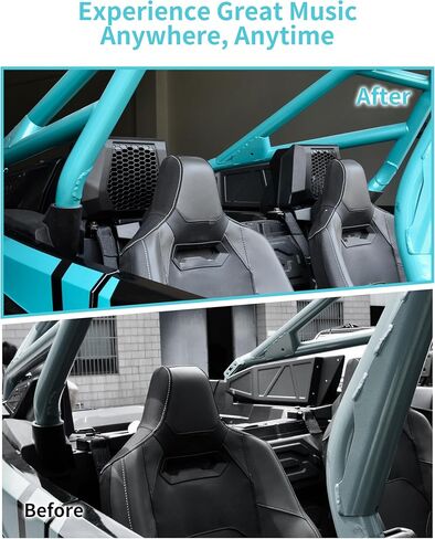 Rear 6.5" Speaker Pods for Polaris RZR PRO XP/R/S 2025, Rear Behind Seat 6.5in Speaker Enclosures with Mount Brackets Holders for Polaris RZR PRO XP/R/S 4 2025 Accessories(2PCS) in Saudi Arabia