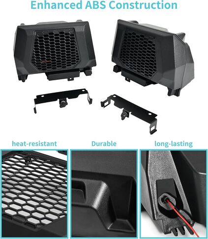 Rear 6.5" Speaker Pods for Polaris RZR PRO XP/R/S 2025, Rear Behind Seat 6.5in Speaker Enclosures with Mount Brackets Holders for Polaris RZR PRO XP/R/S 4 2025 Accessories(2PCS) in Saudi Arabia