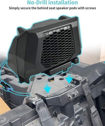 Rear 6.5" Speaker Pods for Polaris RZR PRO XP/R/S 2025, Rear Behind Seat 6.5in Speaker Enclosures with Mount Brackets Holders for Polaris RZR PRO XP/R/S 4 2025 Accessories(2PCS) in Saudi Arabia