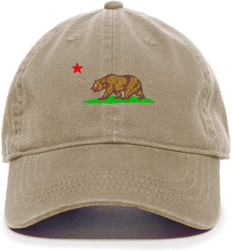 Tech Design California Bear Baseball Cap Embroidered Cotton Adjustable Dad Hat in Saudi Arabia