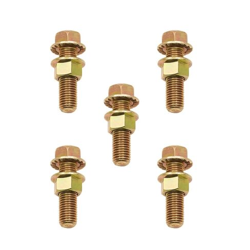 5 Sets Exhaust Serrated Flange Spin Bolts with Nuts M10-1.25 x 33mm Compatible withToyota Honda 90212-SA5-003 Accord Civic Odyssey Acura in Kuwait