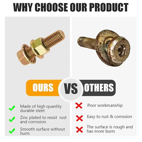 5 Sets Exhaust Serrated Flange Spin Bolts with Nuts M10-1.25 x 33mm Compatible withToyota Honda 90212-SA5-003 Accord Civic Odyssey Acura in Kuwait