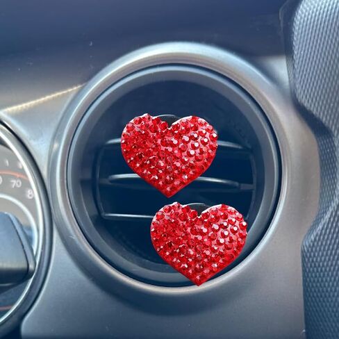 2PCS Bling Elephant Car Vent Clips, Crystal Diamond Car Air Vent Clip, Shiny Air Conditioning Outlet Clip, Automotive Interior Decorative Accessories for Women (Silver) in Saudi Arabia