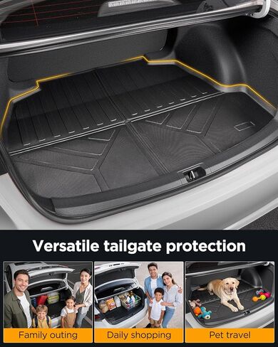 All Weather Floor Mats & Cargo Liner & Door Sill Guards for Toyota Corolla Sedan 2020-2025 2026 (Not for Hatchback and Cross), Non-Slip Full Coverage Set Car Accessories Custom Fit for Front 2nd Trunk in Saudi Arabia