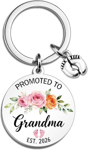 Promoted To Grandma Keychain Promoted To Grandpa First Time Grandparents Gifts 2026 Pregnancy Announcement for Grandparents in Saudi Arabia