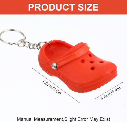 20 Pcs Silicone Shoe Keychain, Mini Silicone Slippers Little Shoes Backpack Keychain with Charms for Backpack Purse Luggage Kids Girls Boys Lovely Key Buckle for Birthday Gifts1.4 x 3.0In in Saudi Arabia