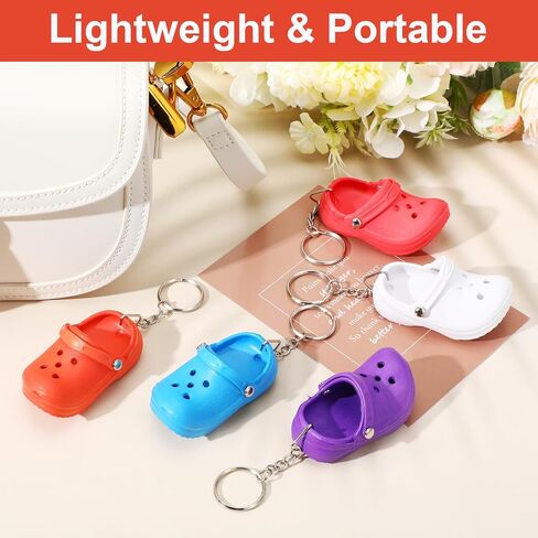 20 Pcs Silicone Shoe Keychain, Mini Silicone Slippers Little Shoes Backpack Keychain with Charms for Backpack Purse Luggage Kids Girls Boys Lovely Key Buckle for Birthday Gifts1.4 x 3.0In in Saudi Arabia