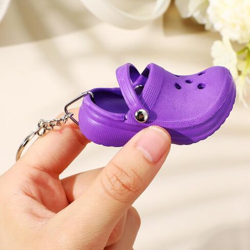 20 Pcs Silicone Shoe Keychain, Mini Silicone Slippers Little Shoes Backpack Keychain with Charms for Backpack Purse Luggage Kids Girls Boys Lovely Key Buckle for Birthday Gifts1.4 x 3.0In in Saudi Arabia