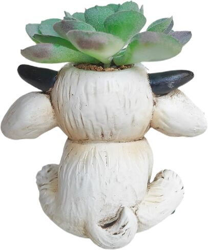 نباتات عصارية اصطناعية، نباتات عصارية صغيرة وهمية في وعاء الماعز الكرتوني المصنوع من الراتنج لمكتب غرفة المعيشة ديكور المنزل ديكور المكتب in Kuwait