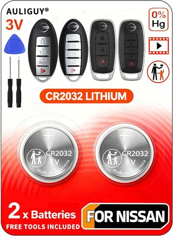 استبدال بطاريات مفتاح فوب لنيسان (ألتيما روج سينترا فيرسا باثفايندر مورانو ماكسيما ركلات تيتان فرونتير إنفينيتي أرمادا ليف جوك كويست) مفتاح التحكم عن بعد الذكي in Kuwait