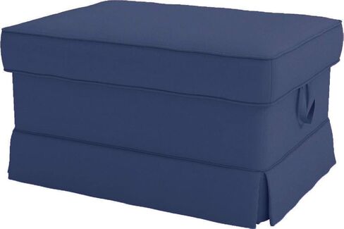 Cotton Ektorp Ottoman Cover Replacement Is Custom Made Slipcover for IKea Ektorp Footstool Cover (White Ottoman) in Saudi Arabia