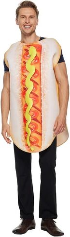 EraSpooky Unisex Adult Hot Dog Costume Halloween Funny Food Cosplay Jumpsuit in Saudi Arabia