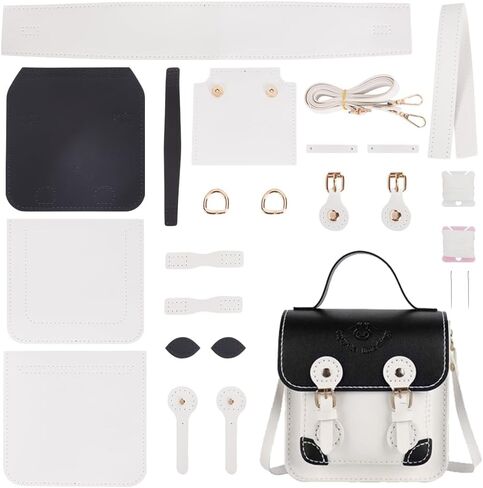WADORN DIY PU Leather Shoulder Bag Making Set, PU Leather Material Craft Tool Set Woman Handmade Satchel Handbag Making Kit 16x6.5x20cm for Handmade Craft Bag Making Accessories, Sienna in Saudi Arabia