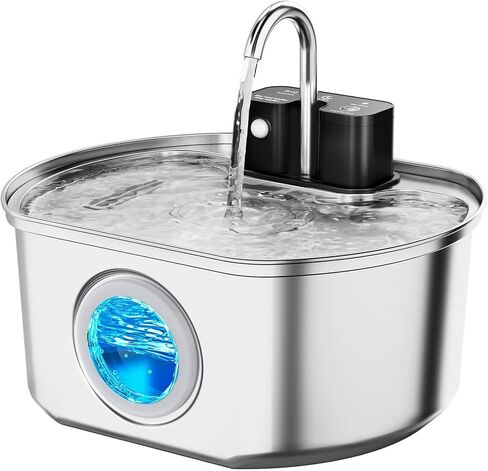 مرشحات نافورة المياه الرسمية للقطط، 8 عبوات من مرشحات بديلة لنافورة القطط للفولاذ المقاوم للصدأ 108 أونصة/3.2 نافورة مياه للحيوانات الأليفة in Kuwait