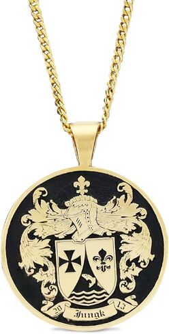 Family Crest Pendant, Personalized Pendant Necklace, Gift for Her, Family Crest Necklace, Coat of Arms Jewelry, Customized Gift in Kuwait