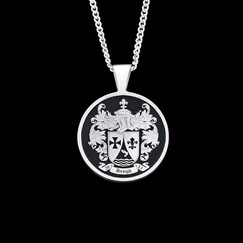 Family Crest Pendant, Personalized Pendant Necklace, Gift for Her, Family Crest Necklace, Coat of Arms Jewelry, Customized Gift in Kuwait