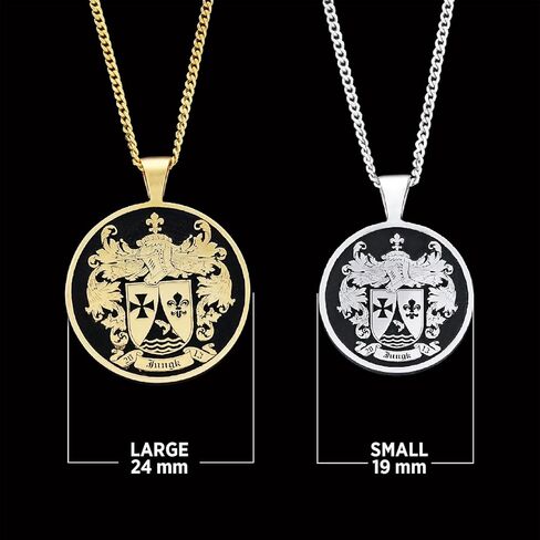 Family Crest Pendant, Personalized Pendant Necklace, Gift for Her, Family Crest Necklace, Coat of Arms Jewelry, Customized Gift in Kuwait