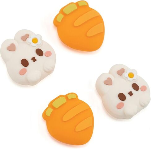 GeekShare 4PCS Thumb Grip Caps for Switch, Cute Silicone Joystick Caps Thumbstick Cover Compatible with Nintendo Switch/OLED/Switch Lite - Team Timothy in Saudi Arabia
