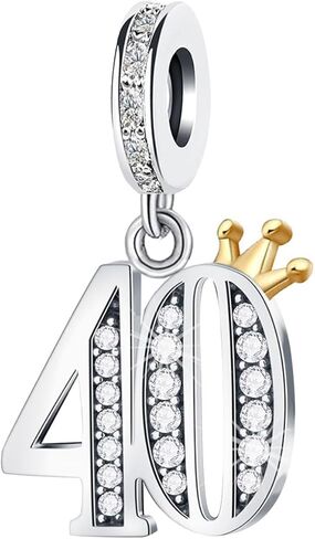 KunBead 13 16 18 21 30 40 50 60 70 Happy Birthday Crown Dangle Bead Charms Compatible with Pandora Charm Bracelet for Women in Saudi Arabia