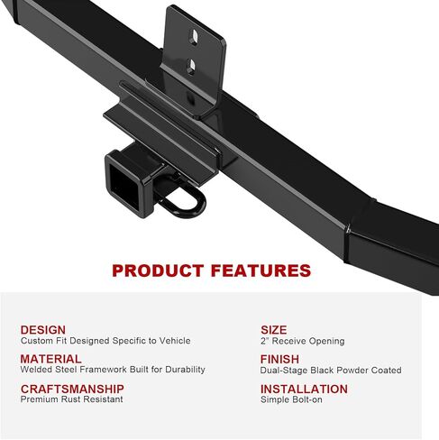 APS Rear Trailer Hitch, 2 inch Towing Hitch Receiver Class 3 Hitch Cover Included Compatible with Honda Pilot Acura MDX 2003-2008 in Saudi Arabia