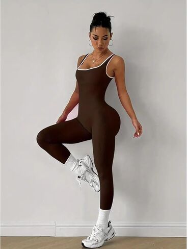 1 Pcs Yoga Bodysuit with a Stylish Open Back, Perfect for Shaping And Lifting Sports Workout Set Jumpsuit in Saudi Arabia