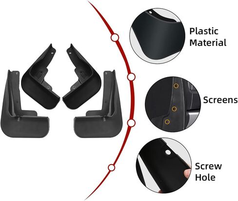 4 قطع من واقيات الطين تناسب Toyota Camry SE XSE Sport 2018 2019 2020 2021 2022 الأمامي والخلفي، واقيات الطين أغطية مشاعل الحماية لا تتطلب الحفر in Kuwait