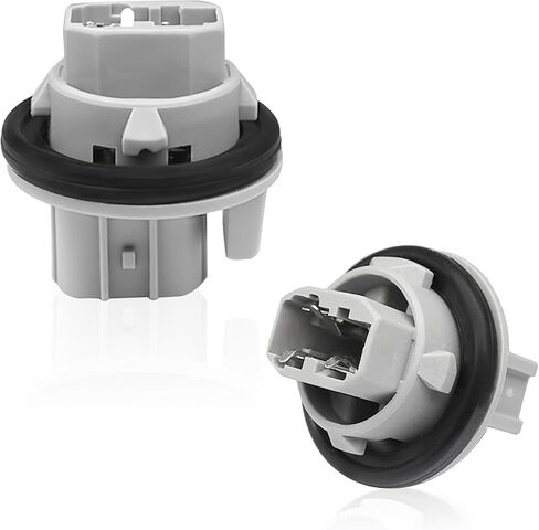 2 قطعة مقبس مؤشر إشارة الانعطاف T20 W قاعدة حامل مصباح الضوء الأمامي متوافق مع Honda Civic CR-V Crosstour Element Odyssey لـ Acura RDX TL TSX يستبدل 33302S5AA01 33302-S5A-A01 in Kuwait