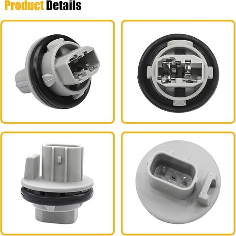 2 قطعة مقبس مؤشر إشارة الانعطاف T20 W قاعدة حامل مصباح الضوء الأمامي متوافق مع Honda Civic CR-V Crosstour Element Odyssey لـ Acura RDX TL TSX يستبدل 33302S5AA01 33302-S5A-A01 in Kuwait