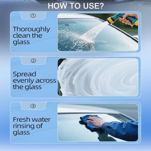 Glass Oil Film Remover for Car,Glass Emulsion Cleaner,Automotive Oil Film Cleaning Brush for Window & Mirror,Removes oil film & Smudges,Clearvision Improve Driving Visibility (100 g) in Saudi Arabia