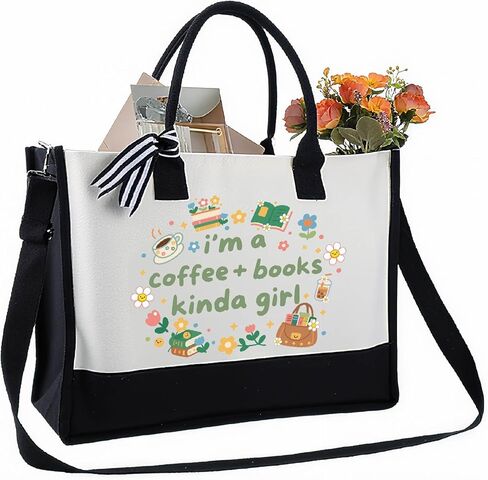 Canvas Tote Bag Cat Reading Canvas Tote with Handle and Zipper 13oz Shoulder Purse for Shopping Work Travel Gifts in Saudi Arabia