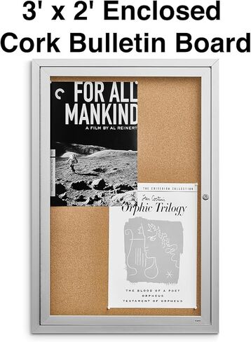 Staples Enclosed Cork Display Board, Aluminum Frame, 3' x 2' in Saudi Arabia
