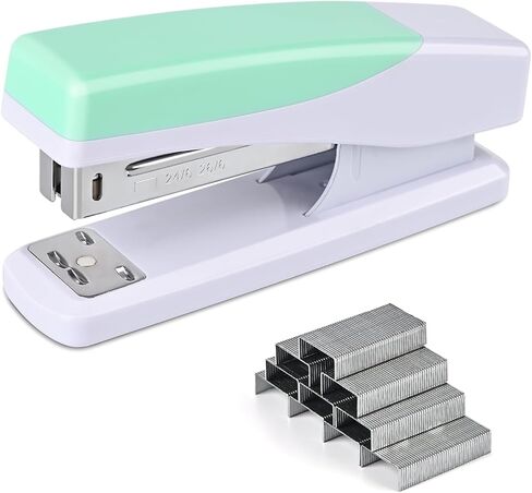 Temiary Morandi Desktop Stapler with 400 Standard Staples, 25 Sheet Capacity, Jam Free, No Effort Staplers for Classroom Office (Green) in Saudi Arabia