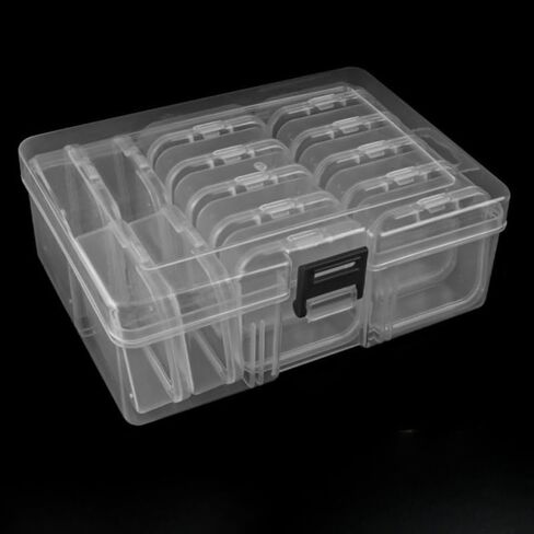 15pcs Durable Plastic Jewelry Storage Box with Multiple Compartments & Small Containers - Contemporary Bead & Earring (Pink) in Saudi Arabia