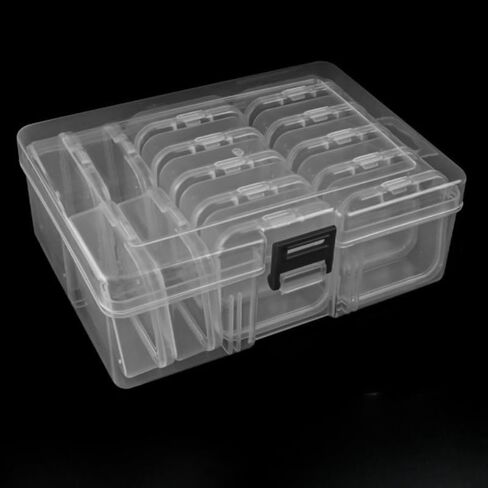 15pcs Durable Plastic Jewelry Storage Box with Multiple Compartments & Small Containers - Contemporary Bead & Earring (Pink) in Saudi Arabia