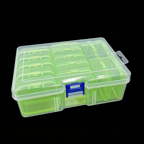 15pcs Durable Plastic Jewelry Storage Box with Multiple Compartments & Small Containers - Contemporary Bead & Earring (Pink) in Saudi Arabia
