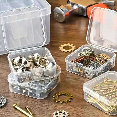 15pcs Durable Plastic Jewelry Storage Box with Multiple Compartments & Small Containers - Contemporary Bead & Earring (Pink) in Saudi Arabia