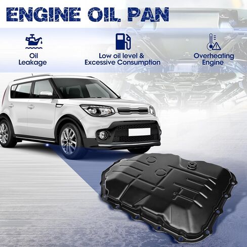 وعاء زيت ناقل الحركة مع قابس تصريف، مناسب لسيارة Hyundai Elantra 2007-2012، Kia Soul 2010-2011، Spectra 2004-2009، ناقل حركة أوتوماتيكي 4 سرعات، OE 265-812، 265812، 4528023000، 4528023001، 103212 in Saudi Arabia