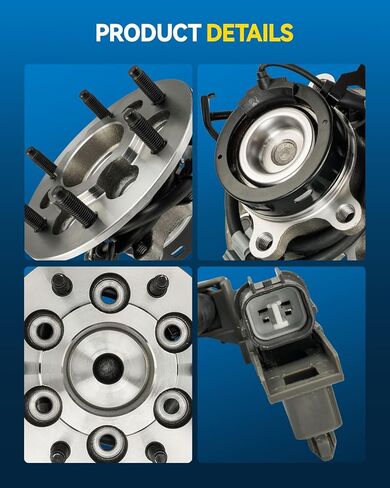 PHILTOP 515104 RWD محمل العجلات الأمامية اليسرى مناسب لسيارة شيفروليه كولورادو 2004-2008، جي إم سي كانيون 2004-2008، Isuzu i-290 2007-2008، Isuzu i-280 2006، Isuzu i-370 2007-2008، مجموعة محور العجلة 6 العروات مع ABS in Kuwait