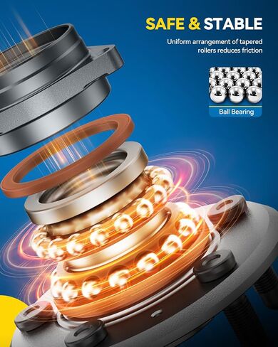 PHILTOP 515104 RWD محمل العجلات الأمامية اليسرى مناسب لسيارة شيفروليه كولورادو 2004-2008، جي إم سي كانيون 2004-2008، Isuzu i-290 2007-2008، Isuzu i-280 2006، Isuzu i-370 2007-2008، مجموعة محور العجلة 6 العروات مع ABS in Kuwait