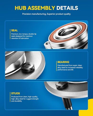 PHILTOP 515104 RWD محمل العجلات الأمامية اليسرى مناسب لسيارة شيفروليه كولورادو 2004-2008، جي إم سي كانيون 2004-2008، Isuzu i-290 2007-2008، Isuzu i-280 2006، Isuzu i-370 2007-2008، مجموعة محور العجلة 6 العروات مع ABS in Kuwait