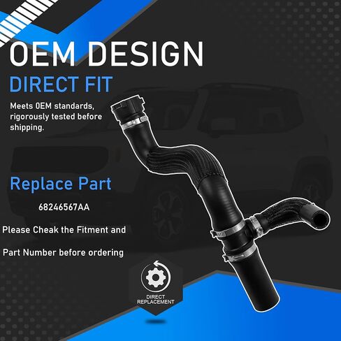 مدخل خرطوم مبرد المحرك متوافق مع 2015-2021 Jeep Renegade 1.3L 2.4L Turbo 4WD/2WD يستبدل 68246567AA in Saudi Arabia
