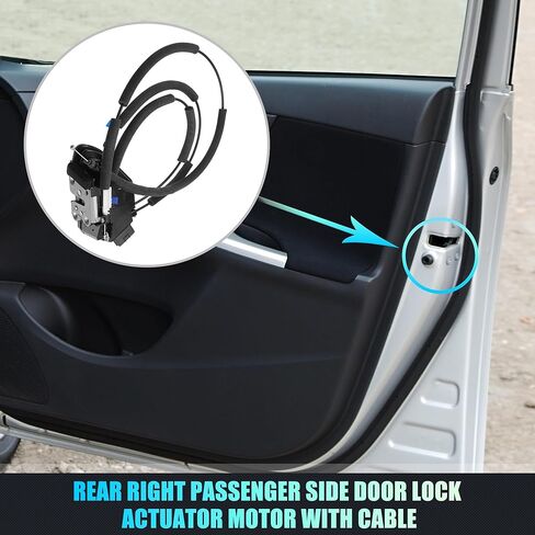 uxcell Replacement Rear Right Passenger Side Power Door Lock Actuator Motor with Cable for Nissan Altima 2013-2018 Door Latch Actuator Assembly Replace No.825003TA0A Black in Saudi Arabia