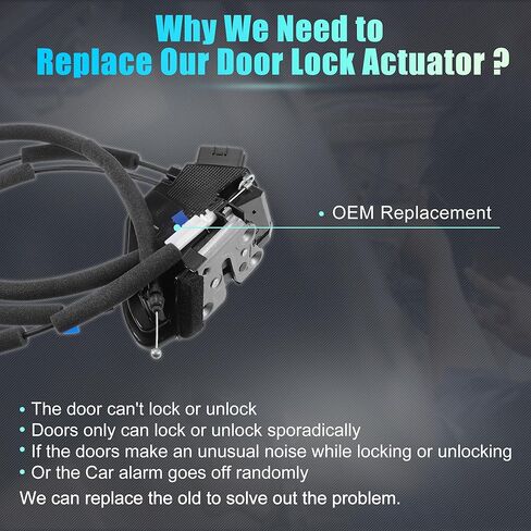 uxcell Replacement Rear Right Passenger Side Power Door Lock Actuator Motor with Cable for Nissan Altima 2013-2018 Door Latch Actuator Assembly Replace No.825003TA0A Black in Saudi Arabia