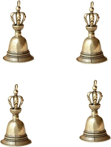 4Pcs Brass Small Bell Car Keychain, Vintage Small Copper Pendant Keychain in Saudi Arabia
