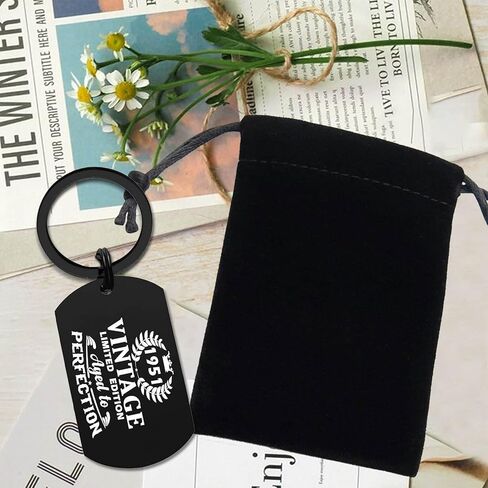 Viayen 75th Birthday Gifts Women Men, Vintage 1951 Keychain, Turning 75 Year Old Birthday Present Decorations for Female Male in Saudi Arabia