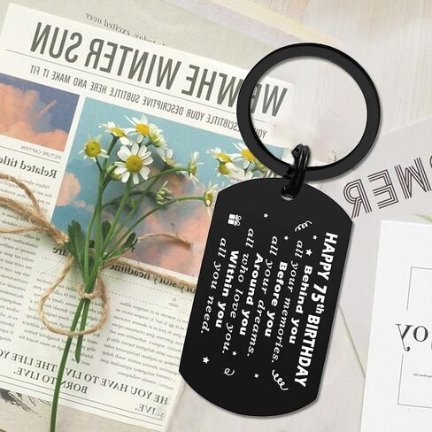 Viayen 75th Birthday Gifts Women Men, Vintage 1951 Keychain, Turning 75 Year Old Birthday Present Decorations for Female Male in Saudi Arabia