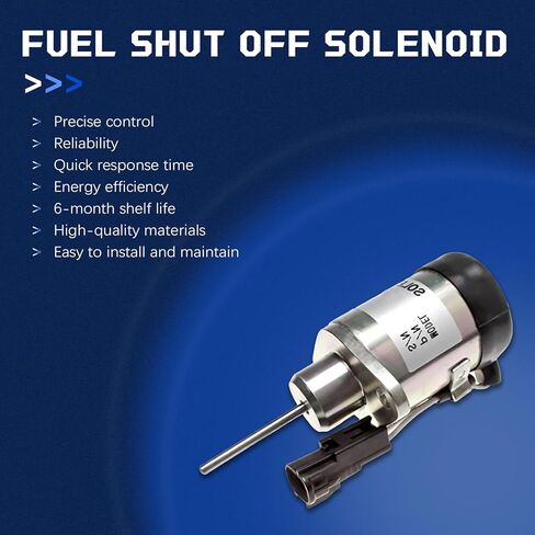 12V Fuel Shut off Solenoid PS45CZ250 PS45CZ290 for Kubota Engine V2203 V2607 V3300 V3307 V3800 V3800DI D1503, Stop Solenoid Valve Replaces Parts 1G528-60010 1G939-60010 25-38773-00 in Saudi Arabia